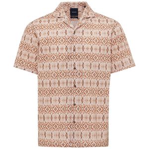 TRESANTI | EVIDIO | Korte mouwen shirt met ikat Print | Brick | Size S