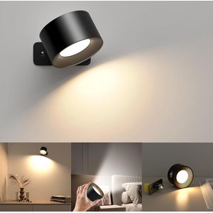 Oplaadbare wandlamp - Wandlamp Binnen - USB Oplaadbaar - Wandlamp Binnen Woonkamer - Slaapkamer - Draadloos - Wandlamp op Batterijen - Trapverlichting - Wandlamp Oplaadbaar - Afstandsbediening -