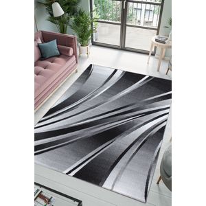 Flycarpets Jaden Vloerkleed - Zwart / Grijs - Laagpolig - 200x290 cm