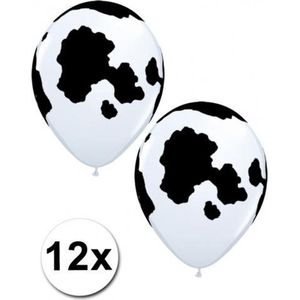 12 koeien print ballonnen 28 cm