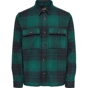 ONLY & SONS ONSBAZ OVR 4PKT FLANNEL CHECK LS SHIRT Heren Overhemd - Maat L