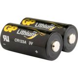 CR123A batterij GP Lithium Pro 3V 2 stuks