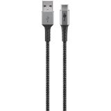 Goobay USB-C naar USB-A kabel - USB2.0 - tot 3A / nylon - 1 meter