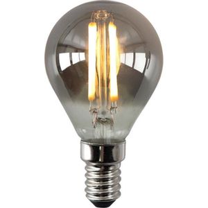 Dimbare Olucia E14 LED lamp, P45, 3W, Smoke glas, 2200k - Vorm: Kogel