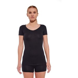 Brubeck Comfort Merino T-Shirt - Naadloos - Merino Wol Blend Ondershirt - Zwart L