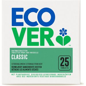 Ecover Vaatwastabletten Voordeelverpakking CLASSIC 300 Stuks Jaarbox - Ecologisch & Verwijdert Aangekoekte Resten - Citroen & Limoen Geur