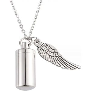 Vleugel Ashanger van Roestvrijstaal - Serene Herinneringssieraden - Met Ketting en Vulset