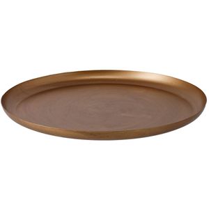 Decoratief Dienblad Selma | Rond | Brons Goud | 33.5x2.5 cm