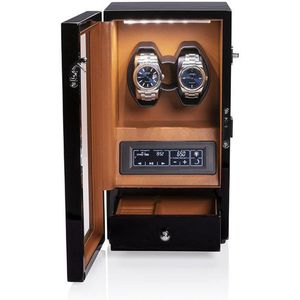 Watchwinder Piano Zwart voor 2 horloges