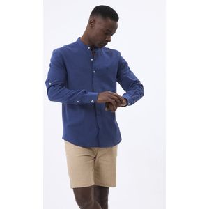 Felix Hardy Linnen Katoen Blend Shirt - Overhemd Heren Indigo - L