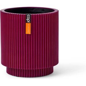 Capi Europe - Vaas cilinder Groove Colours - 11x12 - Paars - Opening Ø9.6 - Bloempot voor binnen - 5 jaar garantie - BGVP312