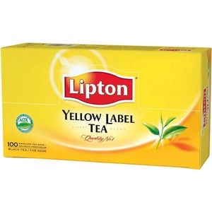 Thee lipton yellow label met envelop 100x1.5gr | Doos a 100 stuk