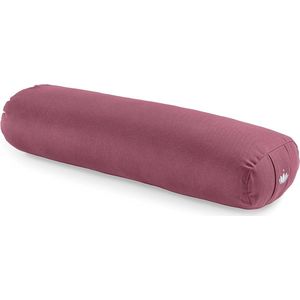 Yoga Bolster for Yin Yoga - yoga bolster met kapokvulling - wasbare overtrek van katoen - yoga kissing before rust yoga (Special Edition)(Aubergine)