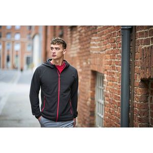Regatta Navigate Hooded Full Zip Fleece RG690 - Black/Orange Pop - M