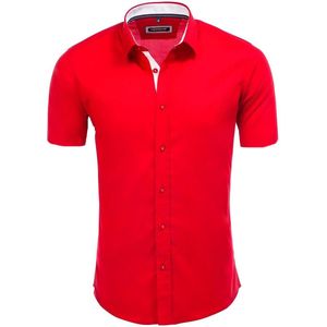 Rood Overhemd Korte Mouw Met Stretch Carisma 9102 - XXL