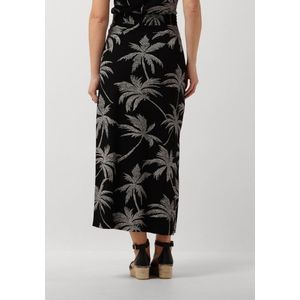 Jansen Amsterdam Vp663 Jersey Printed Wrap Skirt Rokken Dames - Zwart - Maat XS