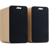 JAM Boekenplank Speakers - Bluetooth Luidsprekers 4 Inch - Stereo Paar - Bruin