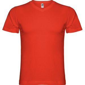 Rood 5 pack t-shirt 'Samoyedo' met V-hals merk Roly maat S
