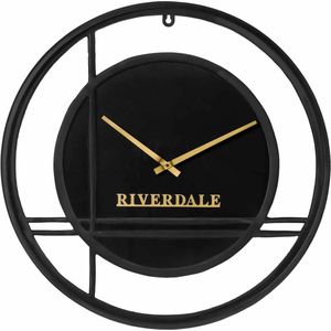 Riverdale - Wandklok Dean Rond - Ø50cm - zwart Zwart