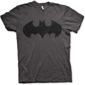 DC Comics Batman Heren Tshirt -2XL- Inked Logo Grijs