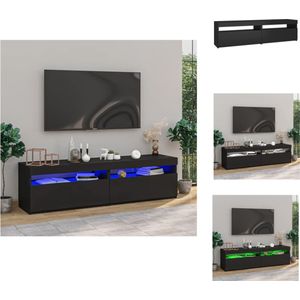 vidaXL TV-meubel - Moderne stijl - Mediakasten - 75x35x40 cm - LED-verlichting - Kast