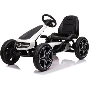 Mercedes GoKart voor Kinderen - Skelter - Verstelbaar Zitje - 3 tot 7 jaar - Wit