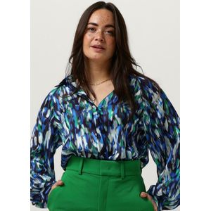 Minus Marja Shirt Blouses Dames - Donkerblauw - Maat 38