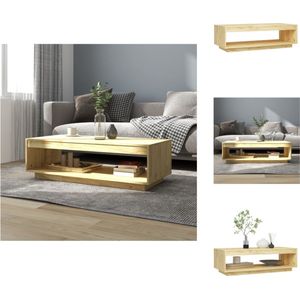 vidaXL Salontafel Grenenhout - 110 x 50 x 33.5 cm - Opbergschap - Modern design - Tafel