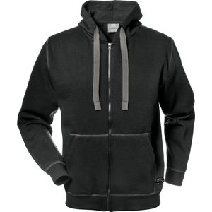 SIR SAFETY KANGOO Werkshirt HEREN Veiligheidsshirt Antraciet - Capuchon Met Trekkoord - Volledige Rits - Muff Zakken