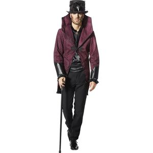 Wilbers & Wilbers - Vampier & Dracula Kostuum - Heer Van De Duisternis Jas Man - - Maat 52 - Halloween - Verkleedkleding