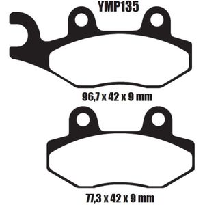 Quad remblokken rechter voorzijde Yamaha YFM 700 2013 - 2014 YFM700 YMP135 remblok rem rechts voor