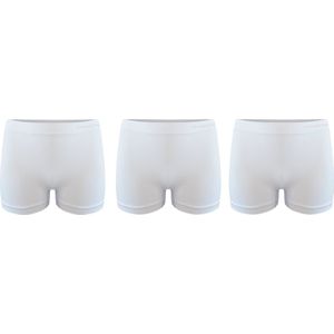 Gianvaglia - Boxershorts - Dames - Naadloos - microfiber en elastisch - set van 3 stuks wit - XL/XXXL