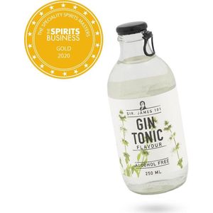 12 x Sir. James 101 Virgin Gin Tonic - Inhoud 250 ml - Smaak Kruiden & Citroen - Premix - Cocktails - Mocktails - Spritz - Alcohol free - Alcohol vrij - Alcoholvrije gin - Alcoholvrije drankjes - Alcoholvrije dranken - Alcoholvrije cocktails
