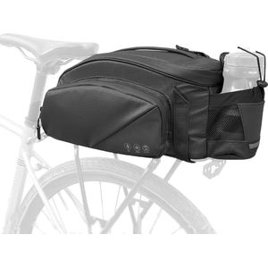 Fiets bagagetas, waterbestendig, fietsen, achterbank, kofferbak, tassen, multifunctionele dagrugzak, één riem, schoudertas (zwart-11 liter)