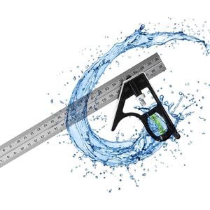 Verstelbare Ingenieurs Combinatie Vierkante Set Kit 300MM 12"" | Vouwliniaal Timmerman | Houtbewerking Gereedschap Metaal Liniaal Framing T Liniaal Combo | Haakse Heerser Timmerman