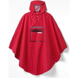 The Peoples - Rowanberry Red Poncho 3.0 - Regenjas - Poncho - In Handige Draagtas