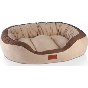 BedDog PRINS PREMIUM hondenbed, gemaakt van duurzaam materiaal, hondensofa met zijkanten, ovaal kussen voor uw huisdier, hondenbank
