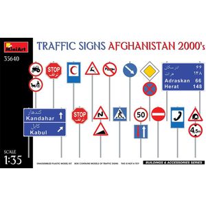 1:35 MiniArt 35640 Traffic Signs Afghanistan 2000s Plastic Modelbouwpakket