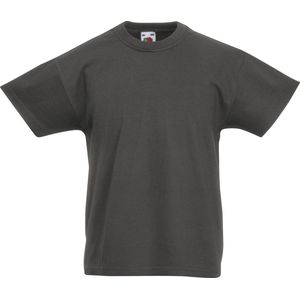 Fruit of the Loom T-shirt Kinderen maat 104 (3-4) 100% Katoen 5 stuks (Light Graphite)