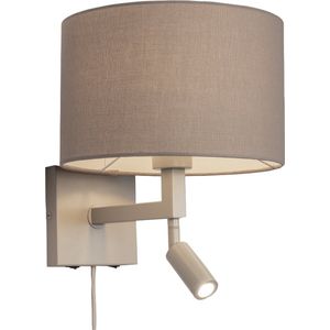 Lumidora Wandlamp 31448 - Voor binnen - SIENA - 2 Lichts - Ingebouwd LED - 1.0 Watt - 2700 Kelvin - Beige - Taupe - Zand - Metaal