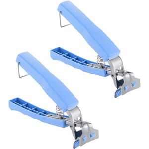 Set van 2 blauwe verbrandingsclips - anti-slip clip voor stoomborden - keukenhulp - bescherming tegen verbranding .