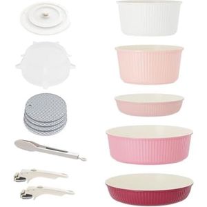 Selbro ® Anti-aanbaklaag Potten en Pannen Set - 2 Stuks - Roze