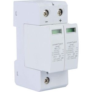 Overspanningsbeveiliging 1000 V DC fotovoltaïsche bescherming - bliksemafleider lage spanning - standaard kabelrail (2P 20ka) .