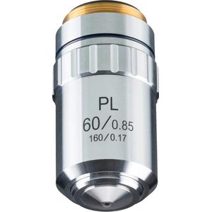 Bresser Objectief Din Pl 60x/0.85 Microscoop 4,5 Cm Staal Zilver