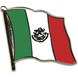 Pin broche speldje Vlag Mexico 2 cm - Supporters feestartikelen