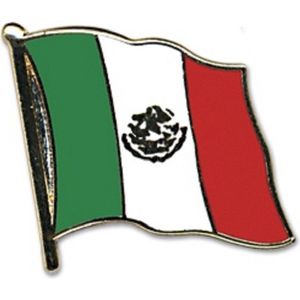 Pin broche speldje Vlag Mexico 2 cm - Supporters feestartikelen