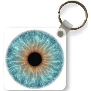 Sleutelhanger - Uitdeelcadeautjes - Zeeblauwe iris van oog - Plastic