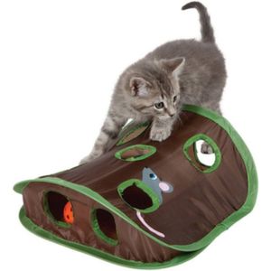 Huisdier Kat Muizen Game Intelligentie Speelgoed Bell Tent Met 9 Gat Katten Spelen Tunnel Opvouwbare Muis Jaag Speelgoed Houdt Kitten In actieve Huisdieren