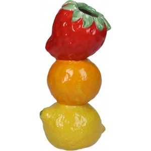 HD Collection Vaas Fruits - Keramiek - Multi - 10 x 20 x 8 cm (BxHxD)