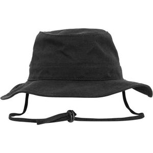 Flexfit Bucket hat / Vissershoed Angler Hat black one size Zwart